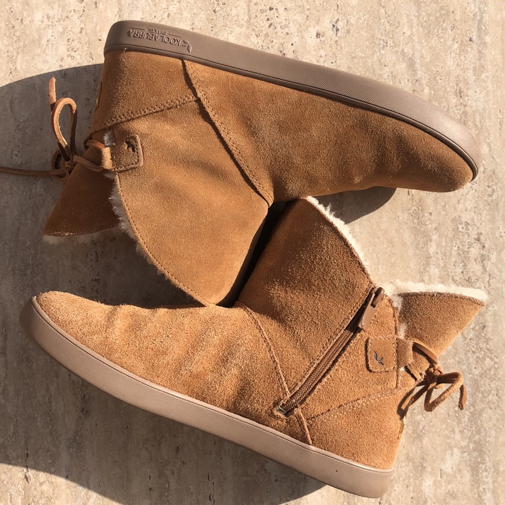 UGG KOOLABURRA Chestnut Short Mocasin Zip Boot 9 EUC - Picture 6 of 16